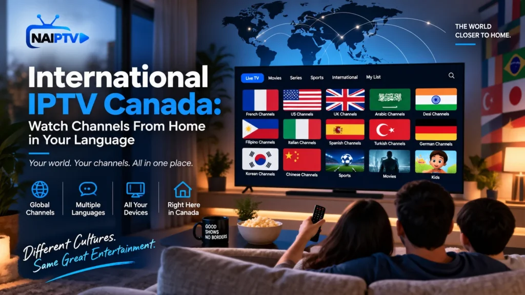 International IPTV Canada multilingual streaming with NAIPTV